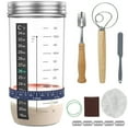thumbnail image 1 of Ensemble de 9 Pots de Levain avec Échelle 730 ml Contenant de Levain Résistant à la Chaleur avec Couvercle Spatule en Silicone Thermomètre Réservoir de Fermentation en Verre Réutilisable pour la Cuisson du Levain, 1 of 8
