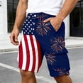 thumbnail image 2 of FYDUU Men's Casual Cargo Shorts Patriotic Stars And Stripes Print Shorts USA 250th Anniversary Festival Shorts Trendy Bottom L, 2 of 5