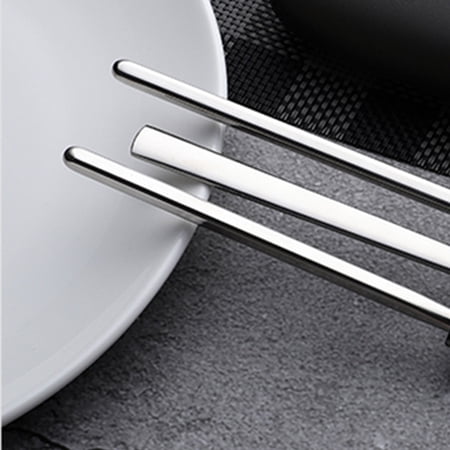 DRAFIDEEP 3Pcs Flatware Set Stainless Steel Kitchen Utensils with Spoon Chopsticks and Carry Case