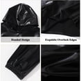 thumbnail image 6 of Kid Girls Metal Cropped Hoodie Y2k Glitter Hooded Sweatshirt Shiny Pullover, 6 of 6