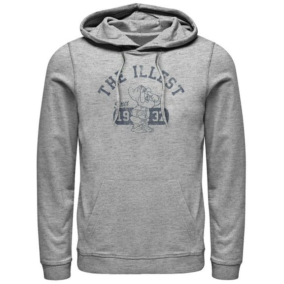 Men's Snow White and the Seven Dwarfs Sneezy '37 Pull Over Hoodie Athletic Heather Medium