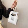 thumbnail image 4 of Bolso bandolera de cuero para mujer, bolsos de mano, bolsas de regalo pequeñas (blanco) Tmvgtek Oficina Multiescena Multifunción, 4 of 9