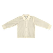 Avery Hill Boys Long Sleeved Simple Dress Shirt in Ivory or White (Baby, Toddler & Little Boys)
