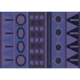 thumbnail image 1 of Ahgly Company Indoor Rectangle Patterned Slate Blue Area Rugs, 7' x 9', 1 of 6