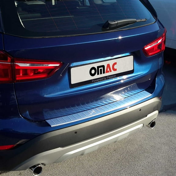 OMAC Rear Bumper Sill Cover Guard for BMW X1 E84 2013-2015 Brushed Stainless Steel