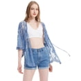 thumbnail image 1 of Kimono Cardigan Ample en Dentelle Florale pour Femmes, 1 of 5