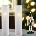thumbnail image 3 of WGV Frosted Glass Hurricane Candle Shade Chimney Tube - 3" Wide x 14" Height, Good quality, Heavy Weighted Base - 1 Pc, 3 of 7