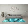 thumbnail image 3 of Ahgly Company Indoor Rectangle Abstract Light Blue Modern Area Rugs, 2' x 4', 3 of 4
