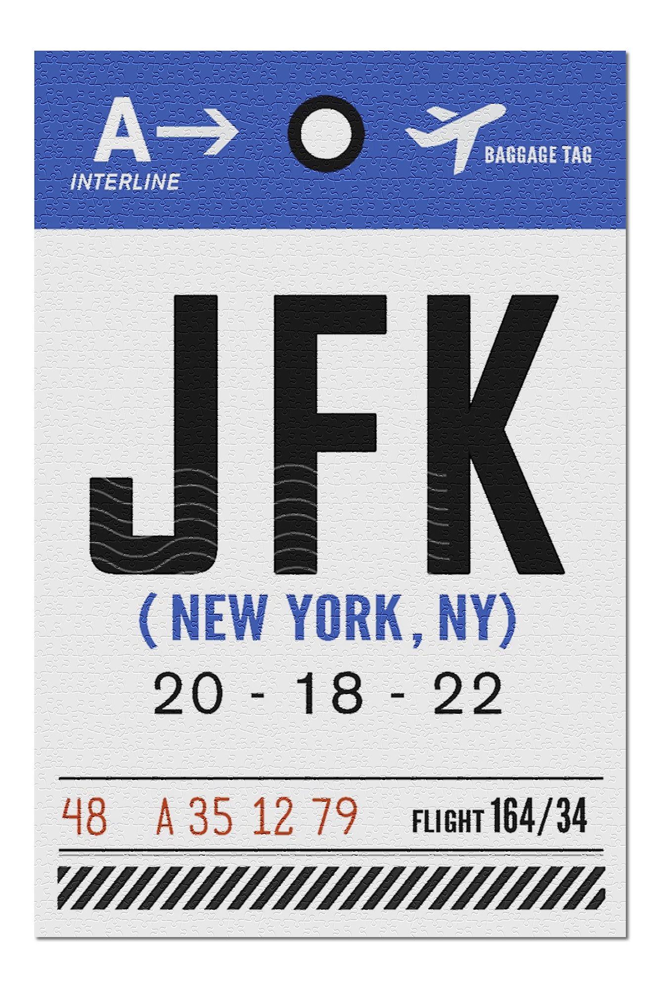 NY - JFK - Luggage Tag (20x30 