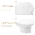 thumbnail image 3 of Kitchen Working Hat Waiter Hat for Hotel Kitchen Chef Hat Cotton Cloth Hat Elastic Working Hat, 3 of 8