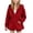 Red, variant on ZACPNCV Girls Zip Up Hoodie Sweatshirt Kids Drawstring Waist Cinched Hoodie Casual Long Sleeve Loose Hooded Sweatshirt Coat with Pockets 5-6 Years