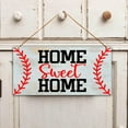 thumbnail image 2 of Welcome Sign for Front Door Outside Funny Wooden Door Sign For Front Porch Decor Home Sweet Home Baseball House Warming Gift Funny Wreaths Decorations Farmhouse Wall Pediments Art Decor(12 x 6) Inch, 2 of 5