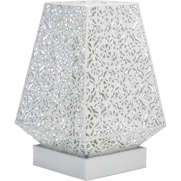 Alpine Corporation 10" Tall Tabletop Lamp with Chain Style Filament LED Lights