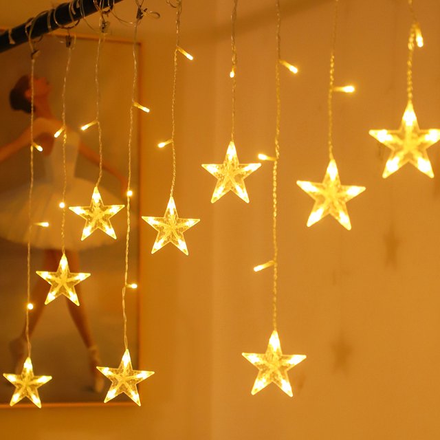 KBOOK LED Star String Lights , 2M 62LEDs Battery Operated LED Star
