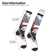 thumbnail image 2 of Naloa American Flag Eagle Art Knee Socks, High Socks Long Stretchy Sock Women Knee High Stocking, Long Socks for Women, 2 of 6