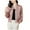 Pink, variant on ZyeKqe Womens Jackets Casual Crew Neck Zip up Lightweight Fall Fashion Jackets Cropped Thin Coats with Pockets