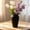 Black, variant on Solid color textured vase, Plastic material, 10.24x6.3x6.3in Lightweight Decorative Vase for Fresh & Dried Artificial Flowers, Table Centerpiece for Living Room, Office, Housewarming Gift