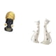thumbnail image 5 of Figura De Resina De Pareja De Gatos Y Mujeres Africanas, Adorno De Mesa, Escultura Creativa, Regalo Para Decoración Del Hogar, Centro De Mesa Para Entrada, Repisa, Repisa De Comedor, Adorno, 5 of 8