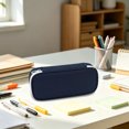 thumbnail image 5 of Navy Pencil Case, Durable Waterproof Oxford Fabric Storage Bag, Wear Resistant Daily Stationery Pouch, Large Capacity Organizer Pouch for Office Desk, Outdoor Travel and Little Ones Daily Carry, 5 of 6