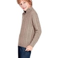 thumbnail image 5 of Oudiya Toddler Boys Cable Knitted Pullover Sweater Half Zip Long Sleeve Lightweight Fall Winter Knitwear Outfit, 3-11 Years, 5 of 8