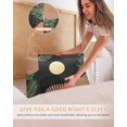 thumbnail image 5 of Boho Black Satin Pillowcase for Hair and Skin with Zipper, Soft Breathable Cooling Silk Pillow Cases, Brown Modern Stripes Moon Abstract Leaf Throw Pillow Covers Standard Size 20"x26" Set of 2, 5 of 6