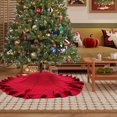 thumbnail image 1 of Delantal de lana de punto decorativo de temporada de 4,17 pies para base de árbol, chal, falda decorativa para árbol de Navidad, falda de árbol de Navidad de gran tamaño, suministros de decoración nav, 1 of 9