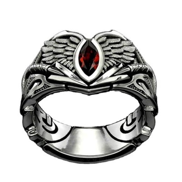 Anillos para mujer, regalos para mujer, anillo de circonita roja para hombre, estilo europeo y moderno.