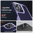 thumbnail image 5 of ELEHOLD for iPhone 14 Pro 2022 Fit Case, Military-Grade Dual Layer Raised Frame Screen & Camera Lens Protective Armor Hybrid PC+TPU Anti-Drop Shockproof Slim Rugged Case,Purple, 5 of 8