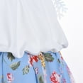 thumbnail image 5 of Cosplay Life Elegant Flower Dress for Girls Young Adults Fashion Bow Flower Waistline Kids Party Festival Ages 2-6 Years Old (BLUE, 2YRS), 5 of 6
