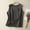 Grey, variant on SNKSDGM Female Spaghetti Strap Tank Top V Neck Crop Plus Size Tank Tops for Women Long Womens Vest Casual Sleeveless Loose and Thin Crew Neck Casual Vest Top L