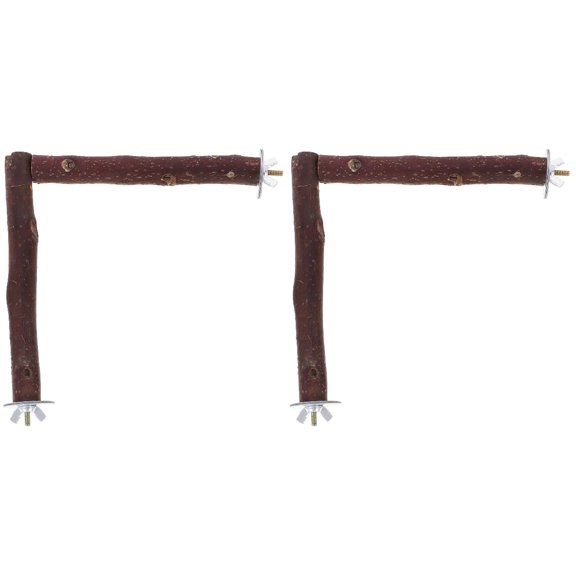 Raindrops 2pcs Bird Perch Stand Bird Cage Perch Natural Wood Parrot Branch for Parrot Wooden Stick