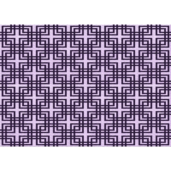 Ahgly Company Machine Washable Indoor Rectangle Transitional Dark Purple Area Rugs, 7' x 10'