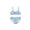 Blue, variant on Xmyrz Swimsuit For Girls 2 Piece Floral Print Halter Bikini Set With Cutout Details Cute Toddler Bathing Suits For Girls