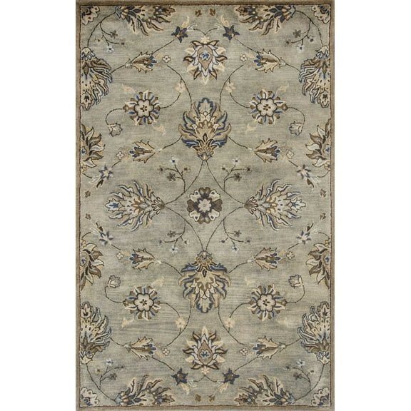 3'3" x 5'3" Wool Grey Area Rug
