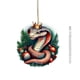 thumbnail image 1 of Wartleves Adorno navideño de serpiente, adorno colgante de serpiente con corona navideña, adornos navideños de serpiente con forma de animal para árbol de Navidad, bonito árbol, 1 of 1