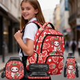 thumbnail image 2 of Bulopur 17 Inch 4-in-1 School Backpack Set, Strawberry Axolotl Print School Bag with Lunch Bag, Water Bottle Sleeve and Pencil Case for School and Fruit Lovers, 2 of 7