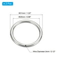 thumbnail image 2 of Uxcell Metal Rings Stainless Steel Rings Marine Grade Multi-Purpose O Ring Welded Round Ring 2 3x25mm, 2 of 5