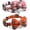 Pink+Orange, variant on 1 / 2-Pack Plaid Cat Collar with Bell and Bow, Breakaway Kitten Collar with Bell, Bowtie Puppy Collars for XXS Xs Small Little Pet Tiny Dogs