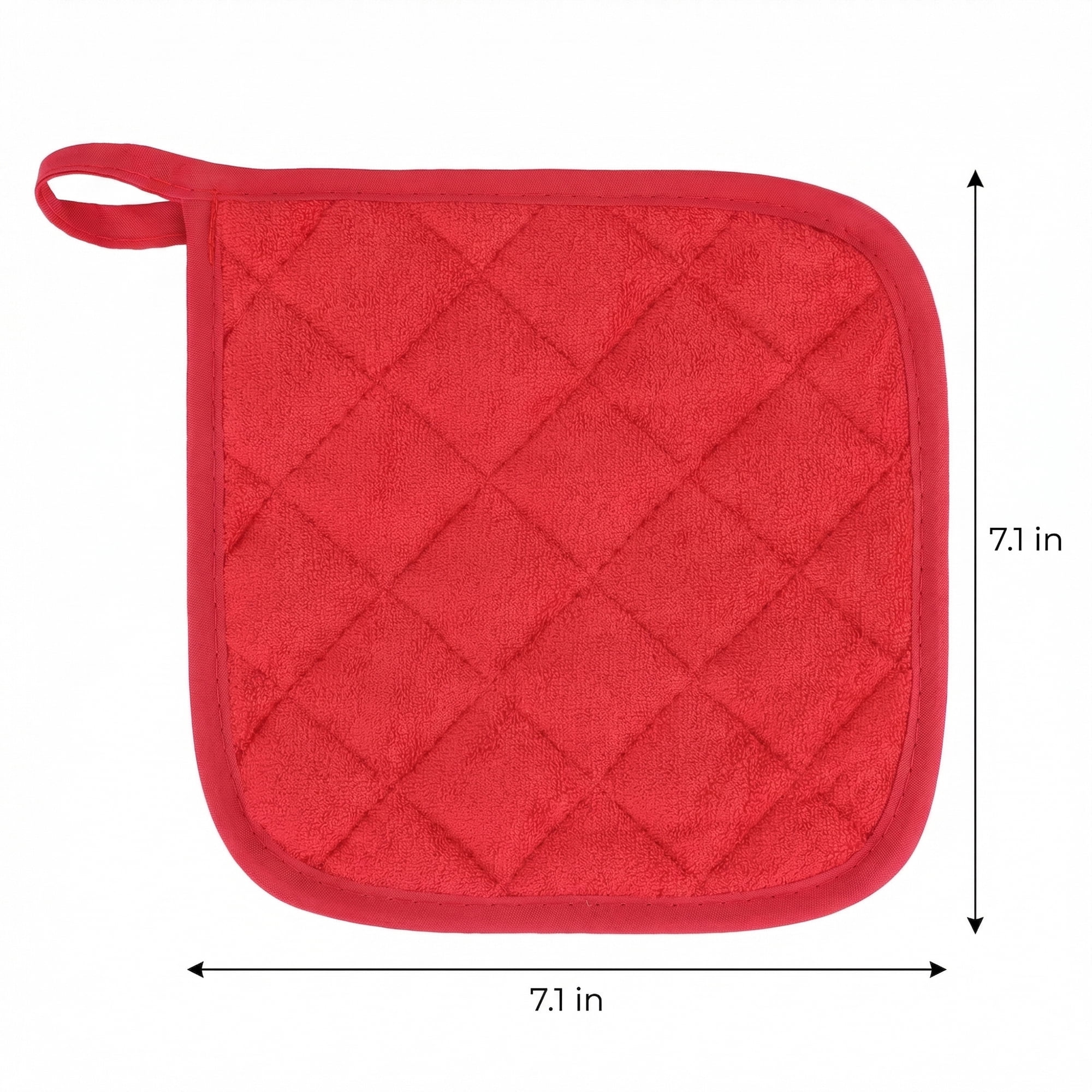 Unique Bargains Pot Holders Heat Resistant Non Slip Hot Pads for Cooking Red 2Pcs