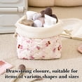 thumbnail image 4 of EGNMCR Floral Drawstring Makeup Bag Printed Drawstring Storage Bag Large Capacity Makeup Bag polyester storage b ag, 4 of 6