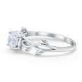 thumbnail image 2 of Solitaire Wedding Ring Round Simulated Cubic Zirconia 925 Sterling Silver Size 5, 2 of 4