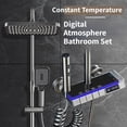 thumbnail image 1 of Bathroom Shower Full Set Black White Gray Bathtub Shower System RAain Pressurized Digital LED Shower Sets Hot Cold  Faucet My Lux Decor Round, 1 of 30