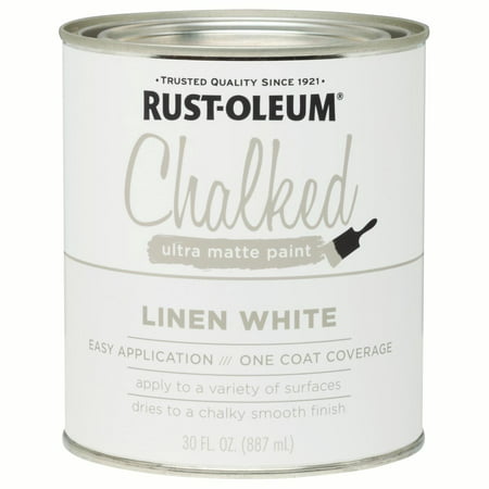 Linen White, Rust-Oleum Chalked Ultra Matte Paint, 30 (Best Red Paint For Furniture)