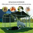 thumbnail image 5 of Petony Outdoor Dog Kennel Dog Cage  Dog Fence  Heavy Duty Pet Playpen with Large Galvanized Chain Link with UV & Water Resistant Black Proof Cover, 5 of 10