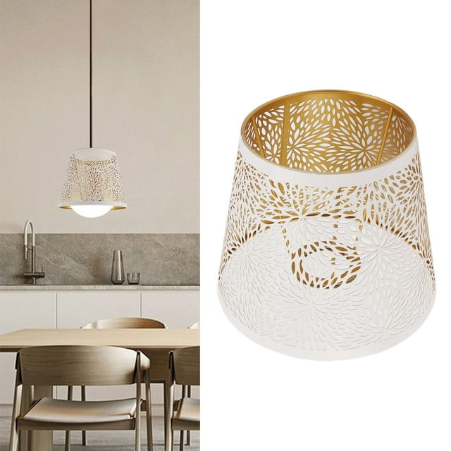 Abat-jour, Motif de Fleurs Sculptées Couverture de Lampe de Style Moderne pour E26