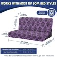 thumbnail image 7 of Binienty Purple Damask Print 2 Piece RV Jackknife Sofa Slipcover Stretchy Washable Non-Slip Elastic Bottom Stain Resistant Universal Fit Protector for Camper Trailer Interior, 7 of 7