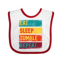 Inktastic Tumbling Gift Eat Sleep Tumble Repeat Boys or Girls Baby Bib