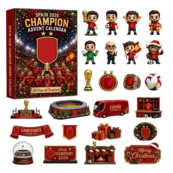 Christmas Advent Calendar 2026 Football Champion Mini Decor Ornaments Collectible Countdown Calendar Gift