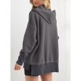 thumbnail image 5 of Sudadera con capucha PRETTYGARDEN Fall Tops para mujer, color gris oscuro, 5 of 5