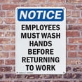 thumbnail image 4 of (2 Pack) Employees Must Wash Hands Before OSHA Notice Sign 7 Inch X 10 Inch Plastic Sign, Weather Resistant, UV Protected for Workplace, Business, and Construction Site, Made in the USA, 4 of 8
